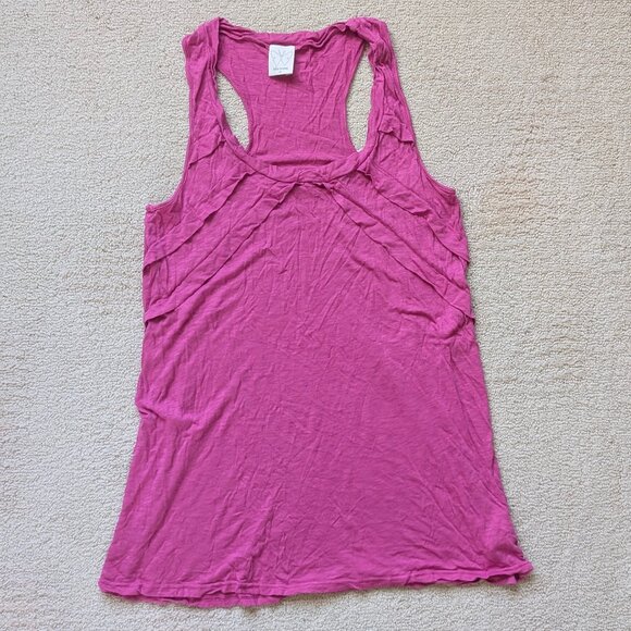 EUC Ella Moss Supima Cotton Modal Tank Top Women's Medium Magenta Pink Racerback - Picture 1 of 7